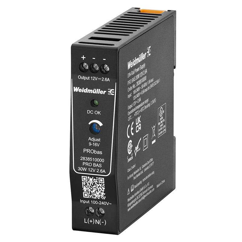 2838510000 – BỘ NGUỒN WEIDMÜLLER PRO BAS 30W 12V 2.6A