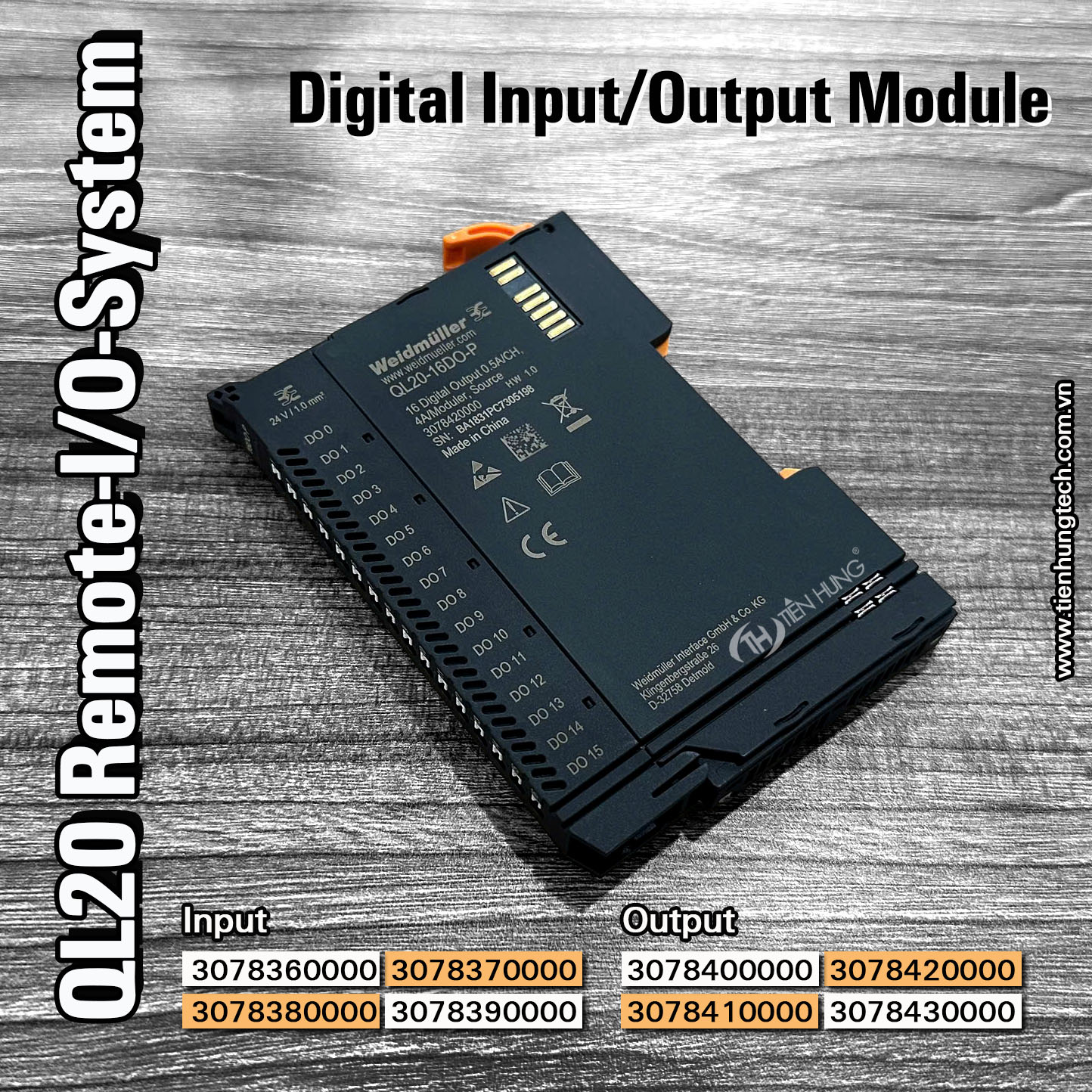 Module Ngõ Ra Kỹ Thuật Số Weidmuller QL20-16DO-P (3078420000)