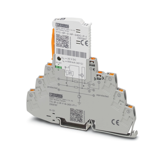 Thiết bị chống sét lan truyền Phoenix Contact TTC-6P-3-HF-F-M-24DC-PT-I (2906797)