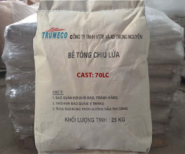 Bê tông chịu lửa CAST 70LC