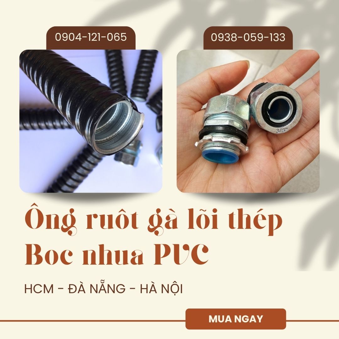 Ống ruột gà lõi thép phi 1-1/4 inch (ID 32mm - OD 39mm) - 50m/cuộn