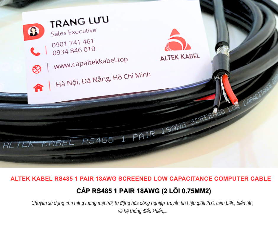 Cáp ALTEK KABEL RS485 1 Pair 18AWG Đà Nẵng, Bình Định, Phú Yên, Bình Thuận