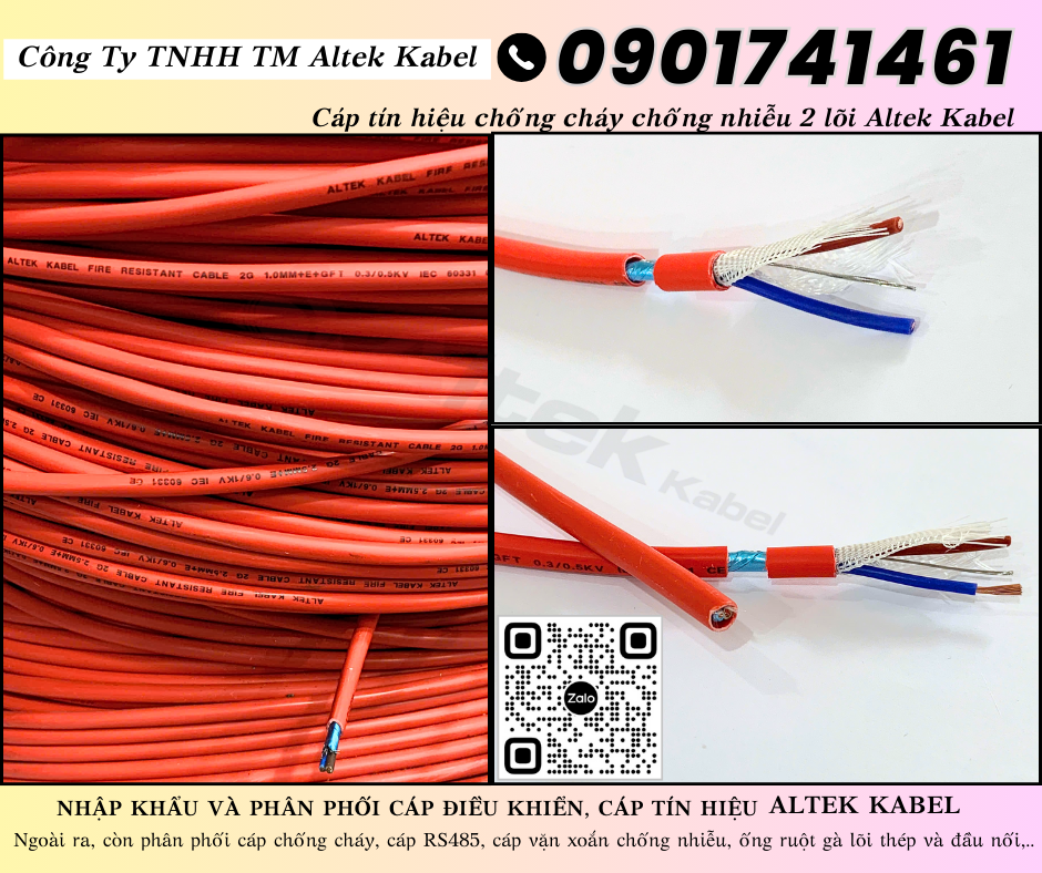 Cáp chống cháy chống nhiễu Altek kabel Tiền Giang, Tây Ninh, Cần Thơ