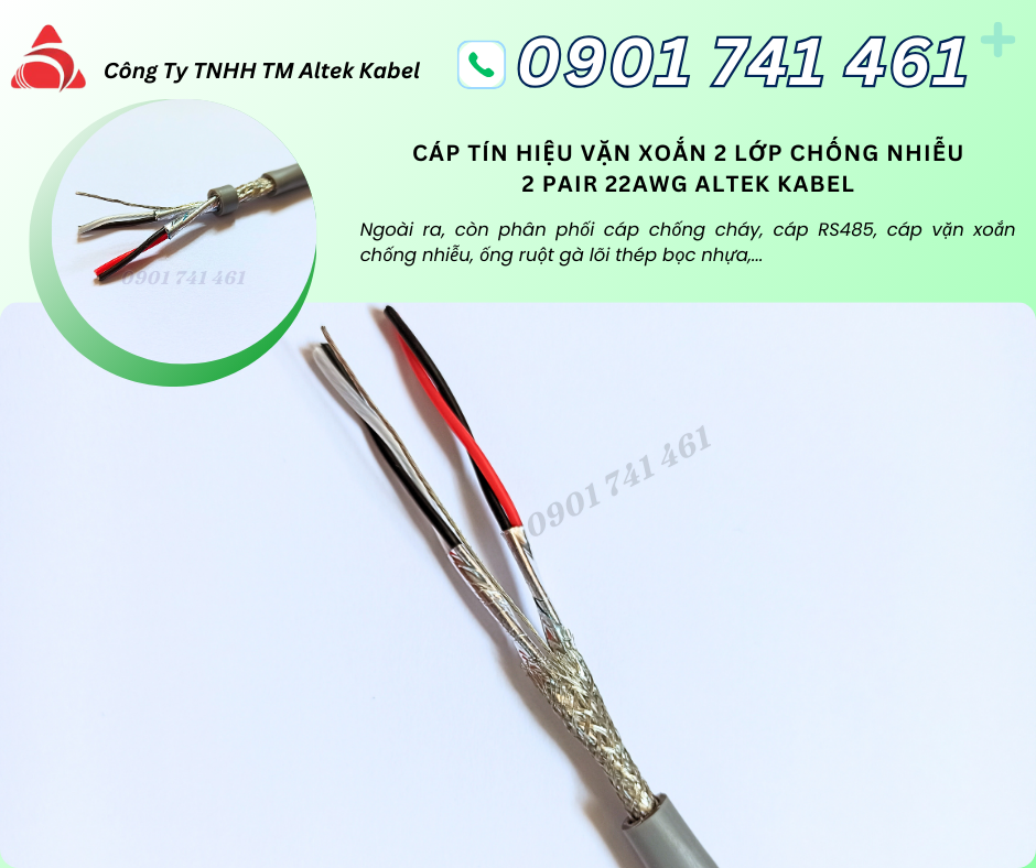 Cáp RS485 22AWG 1 pair, 2 pair, 3 pair, 4 pair Tam Kỳ, Đà Nẵng, Quảng Ngãi