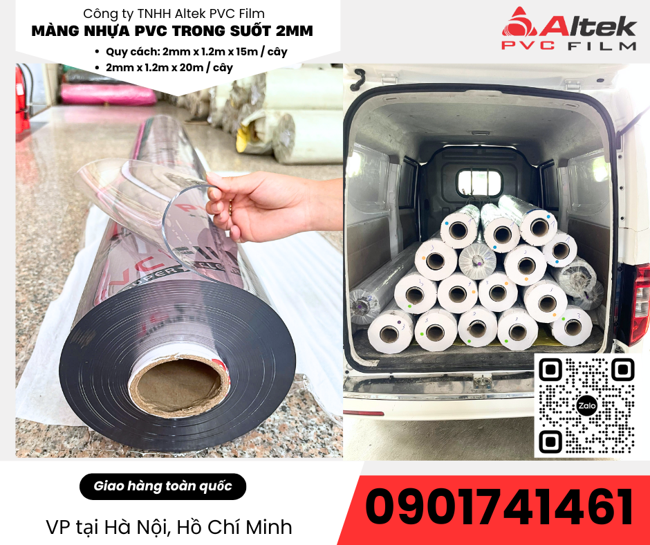 Màng nhựa pvc dẻo trong suốt HCM, Bình Dương, Long An