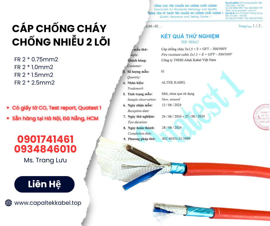 Nhà phân phối cáp chống cháy chống nhiễu Altek Kabel giá xưởng