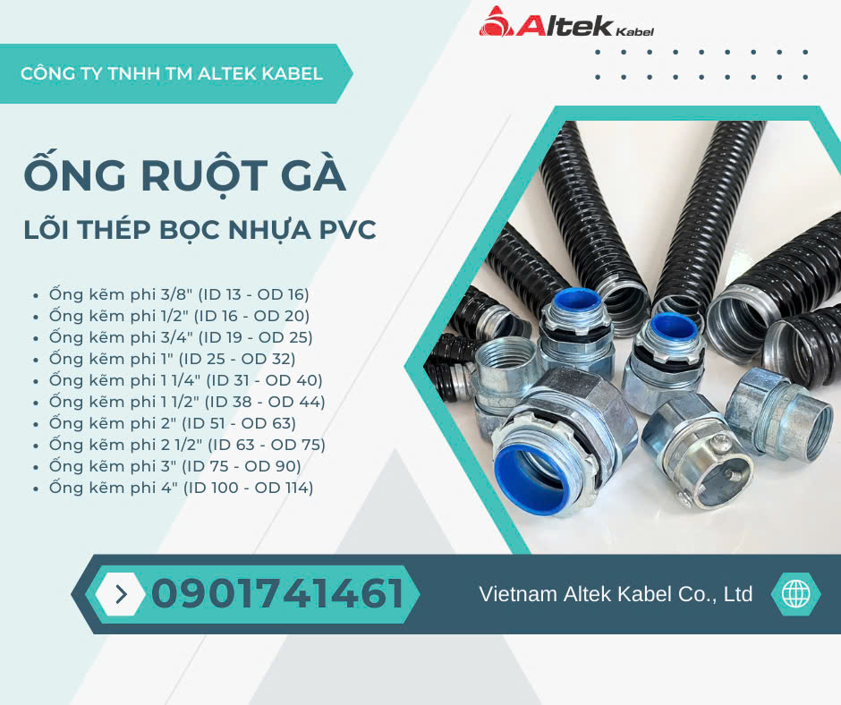 Ống ruột gà lõi thép bọc nhựa pvc, ống kẽm đàn hồi phi 3 (ID 75- OD 90)