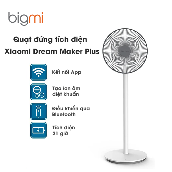 Quạt đứng tích điện Xiaomi Dream Maker Plus có điều khiển