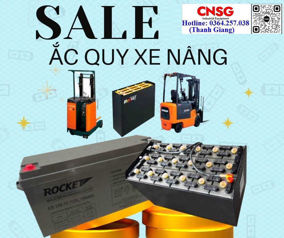 Ắc quy xe nâng 24V-48V-72V/210Ah, giá hấp dẫn nhất trên Toàn quốc