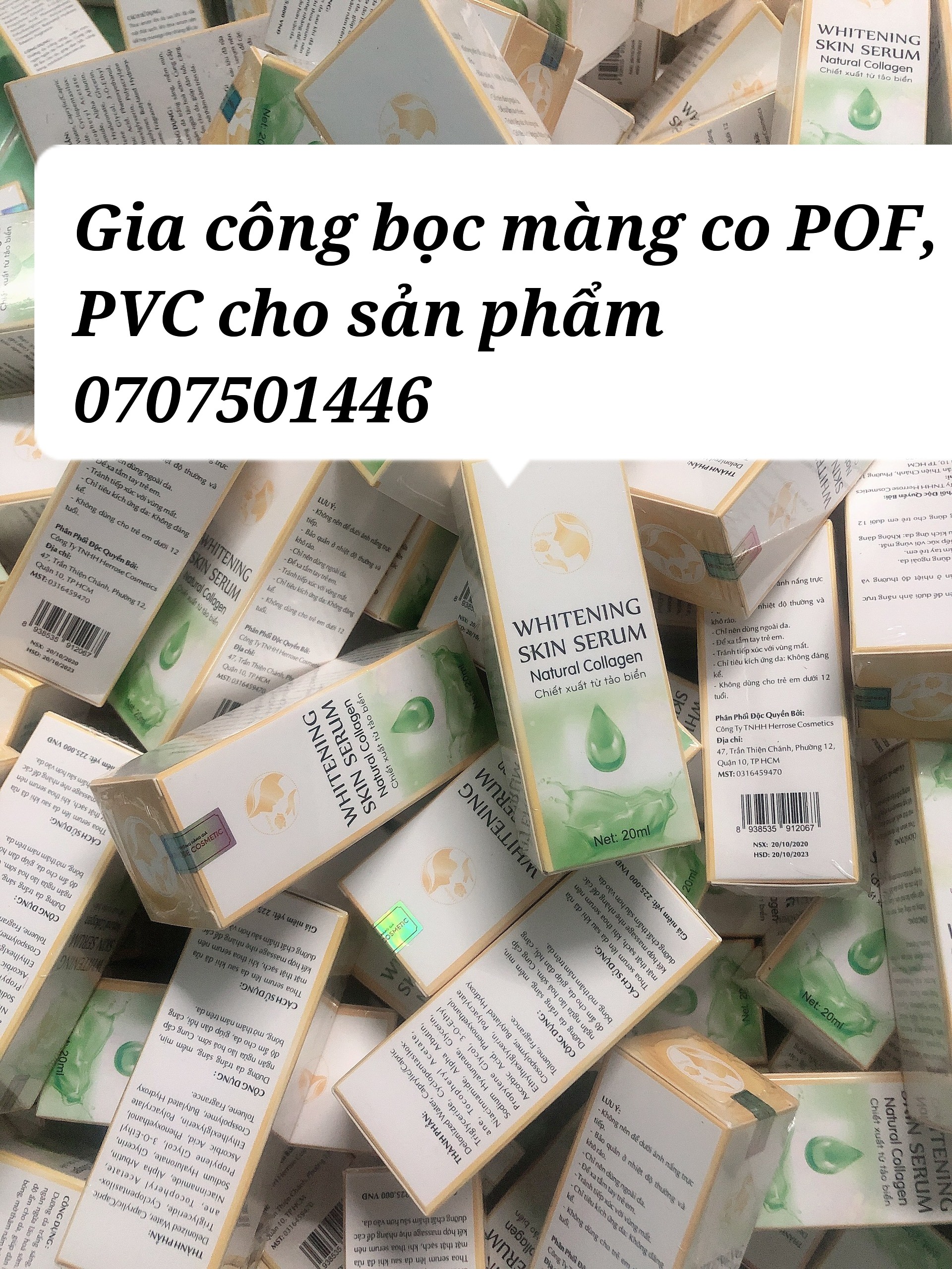 nhận đóng gói gia công màng co cho các hộp mỹ phẩm