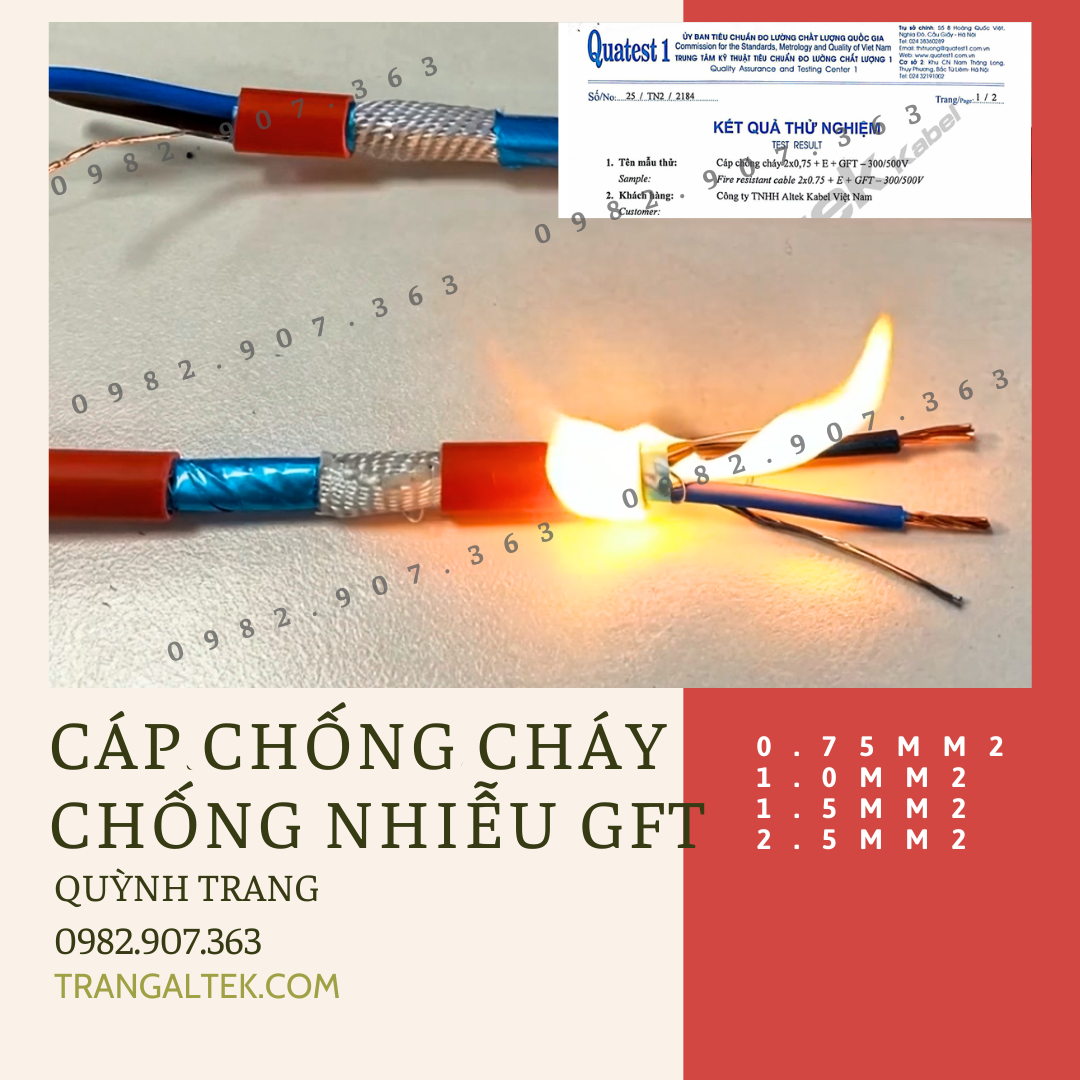Cáp chống cháy LSZH 2Cx 1.5mm2
