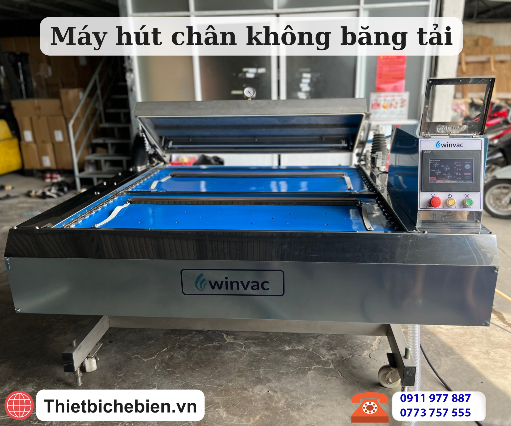 Máy hút chân không băng tải Winvac