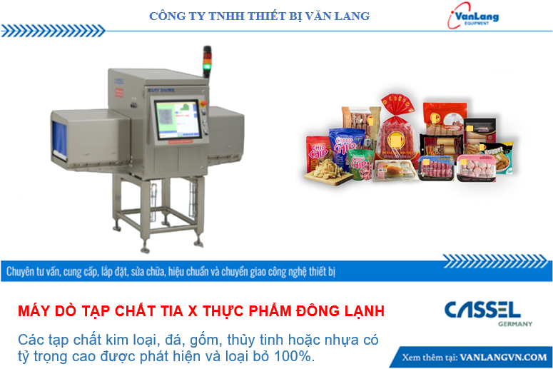 MÁY DÒ TẠP CHẤT TIA X THỰC PHẨM ĐÔNG LẠNH