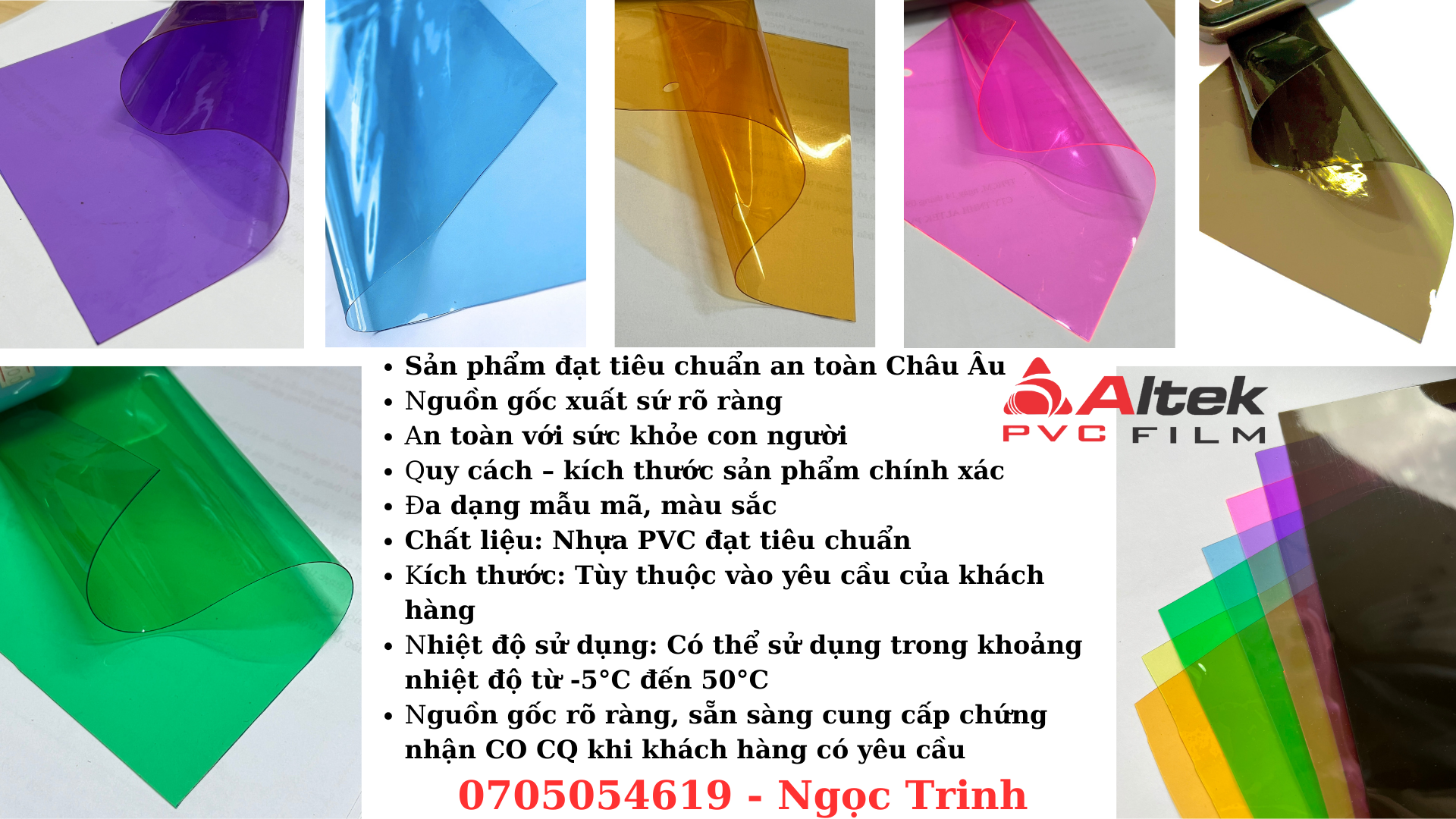 Màng nhựa pvc Trong Màu, siêu đẹp, chất lượng