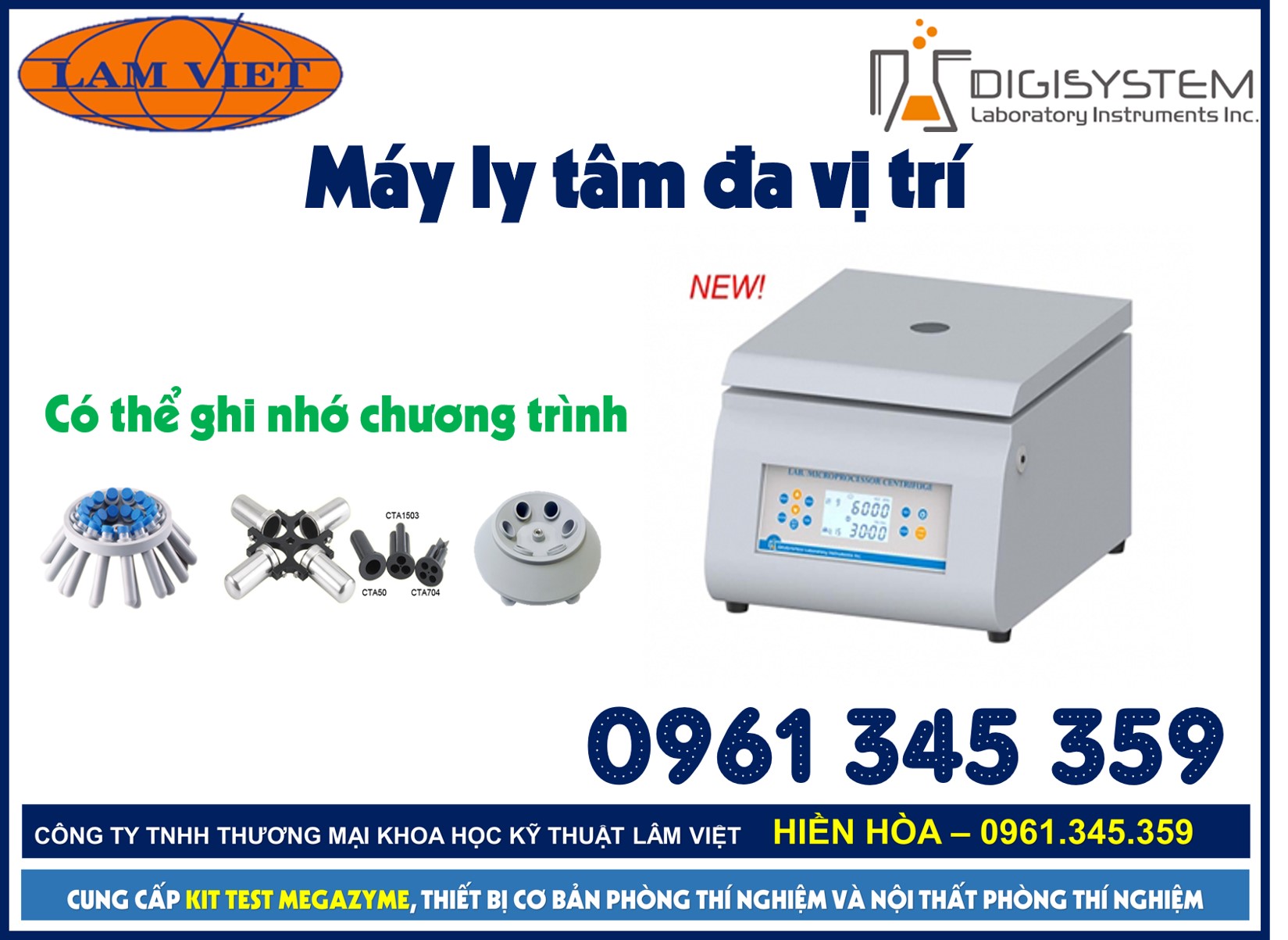 Máy ly tâm có chức năng ghi nhớ chương trình - Digisystem - Lâm Việt