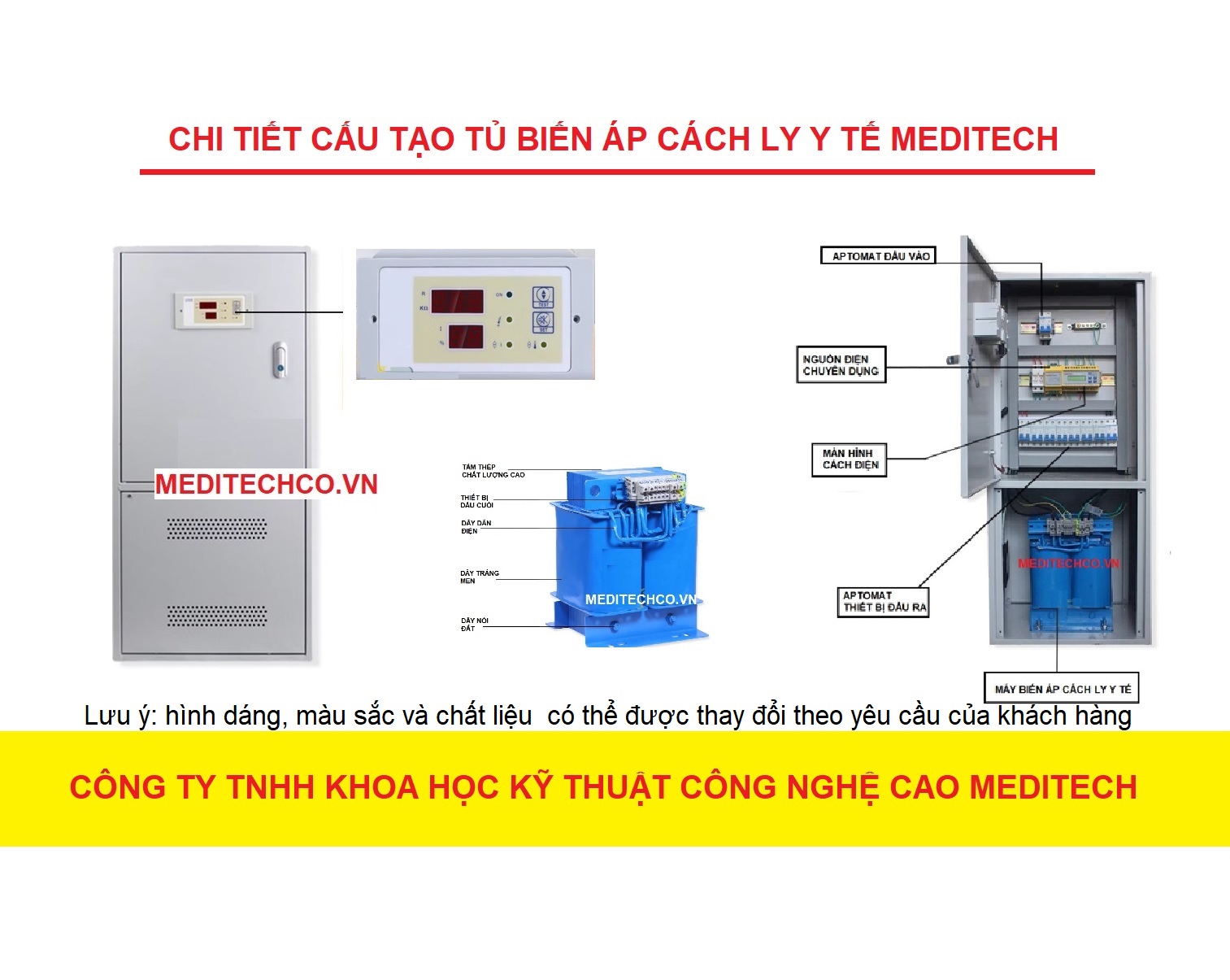 Biến áp cách ly y tế MEDITECHCO.VN 10KVA