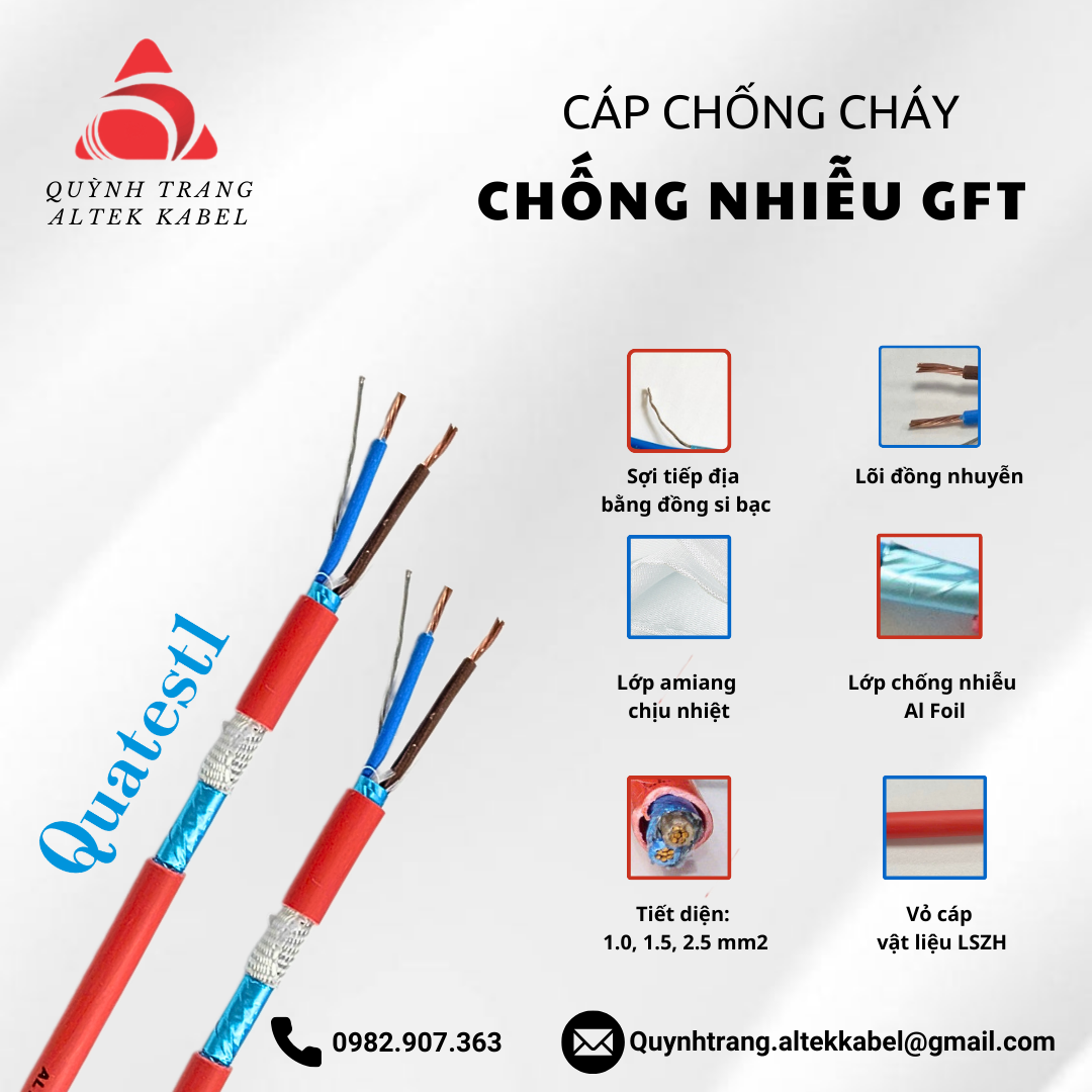 Cáp chống cháy chống nhiễu +E+GFT Altek Kabel chống cháy trong nhiệt độ cao