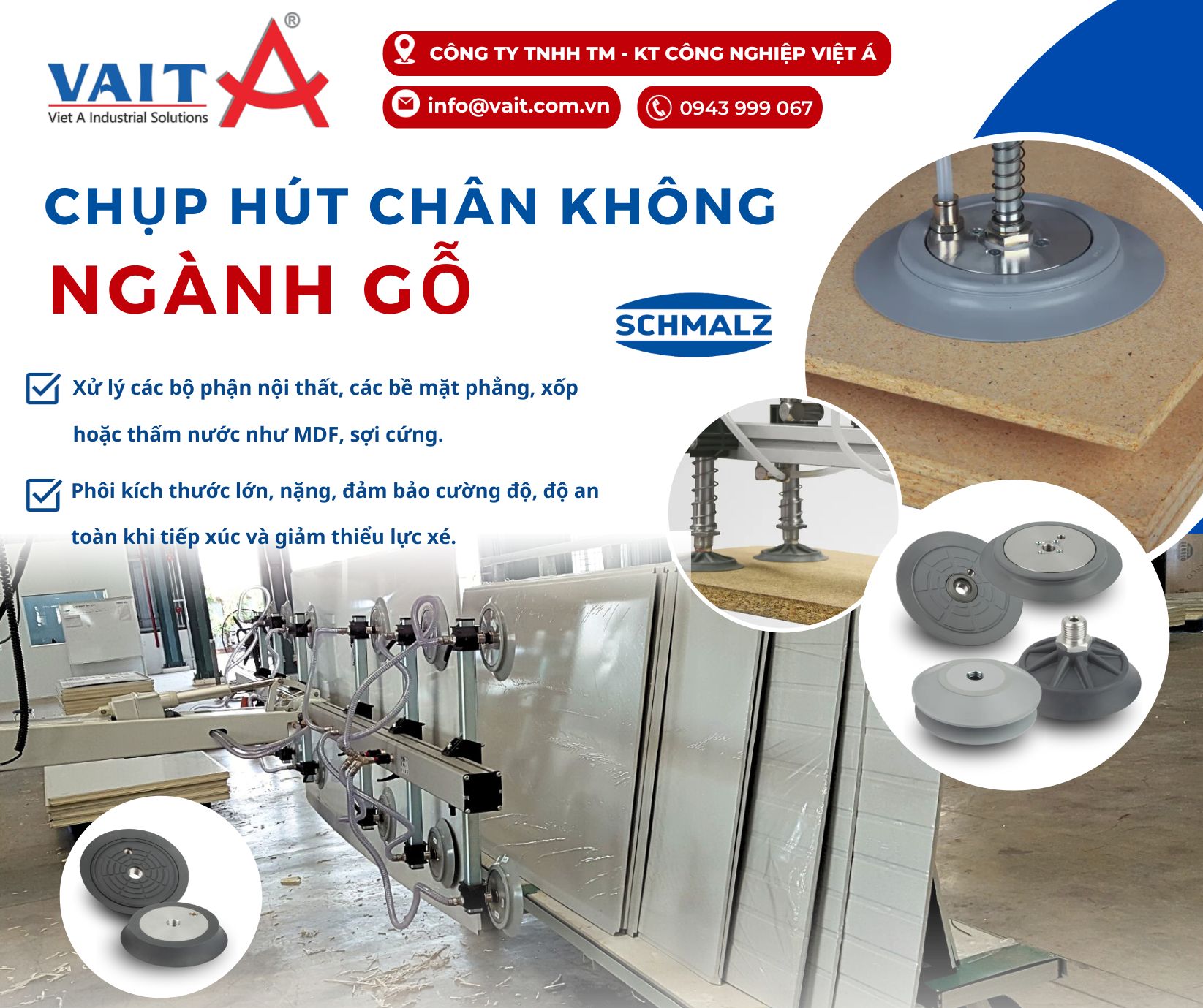 Chụp hút chân không/ núm hút chân không ngành gỗ