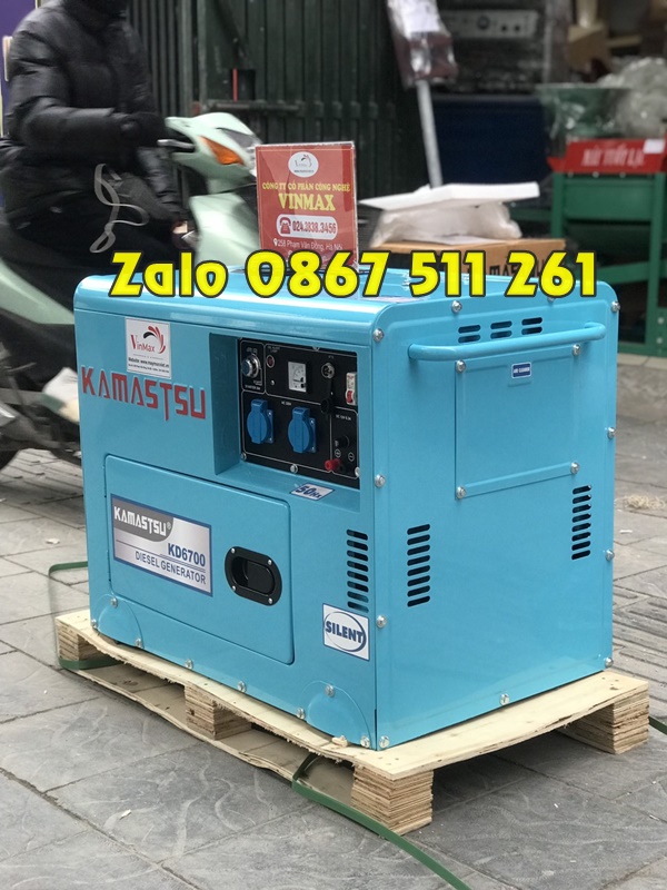 Máy phát điện chạy dầu 5kw Kamastsu KD6700 chống ồn