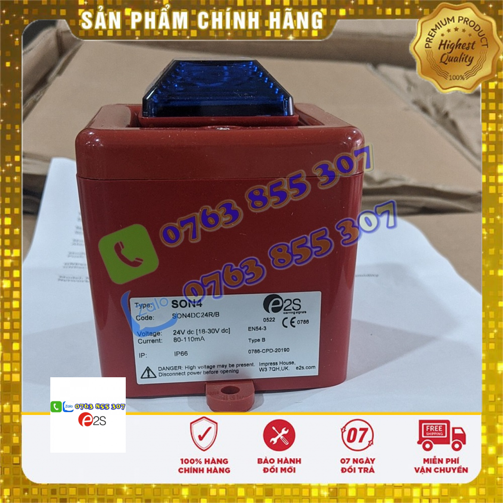 SON4DC24R/B , Đèn báo động SON4, Đại diện E2S Vietnam ,