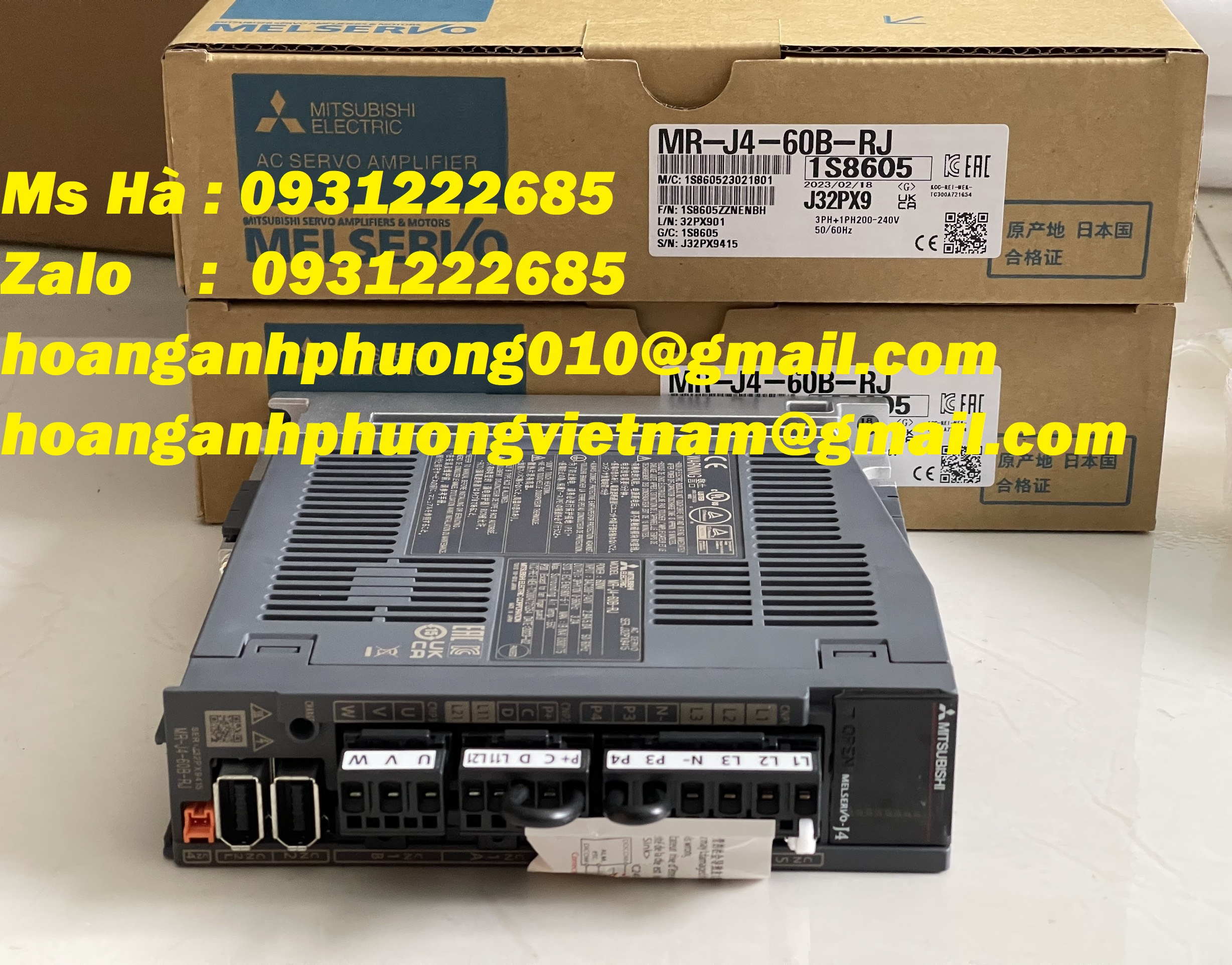 Hoàng Anh Phương - Bộ amplifier 600W MR-J4-60B-RJ Mitsubishi