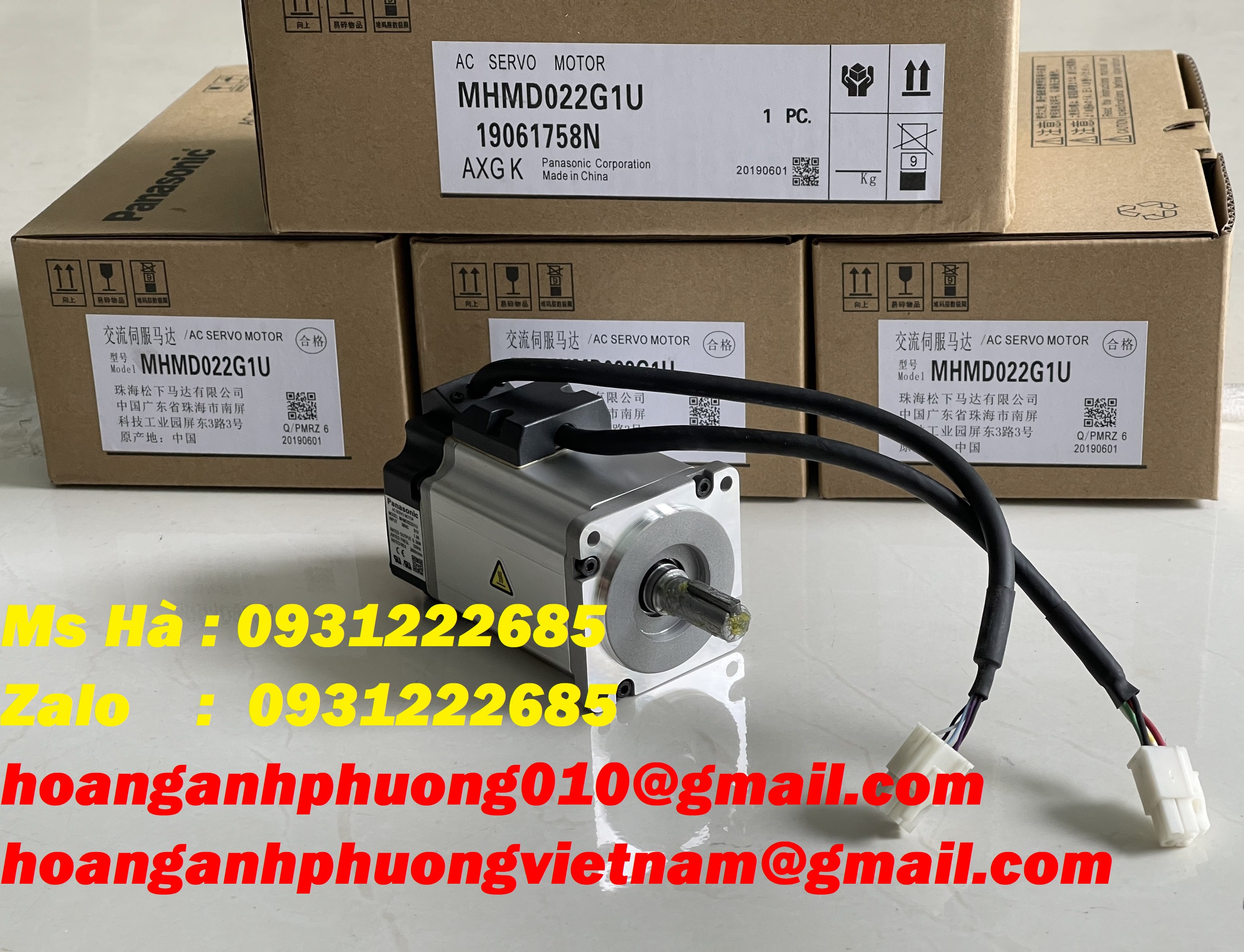 Motor 200W panasonic MHMD022G1U chính hãng, giao nhanh