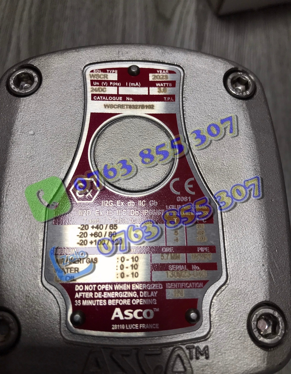 WSCRET8327B102.24/DC , Van điện từ , Asco Vietnam , WSCR Asco ,