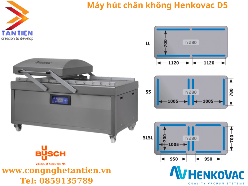 Cho thuê máy hút chân không Henkovac D5