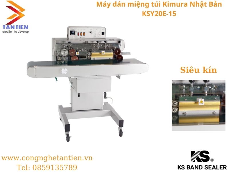 Máy dán miệng túi liên tục Kimura KSY20E-15 siêu kín