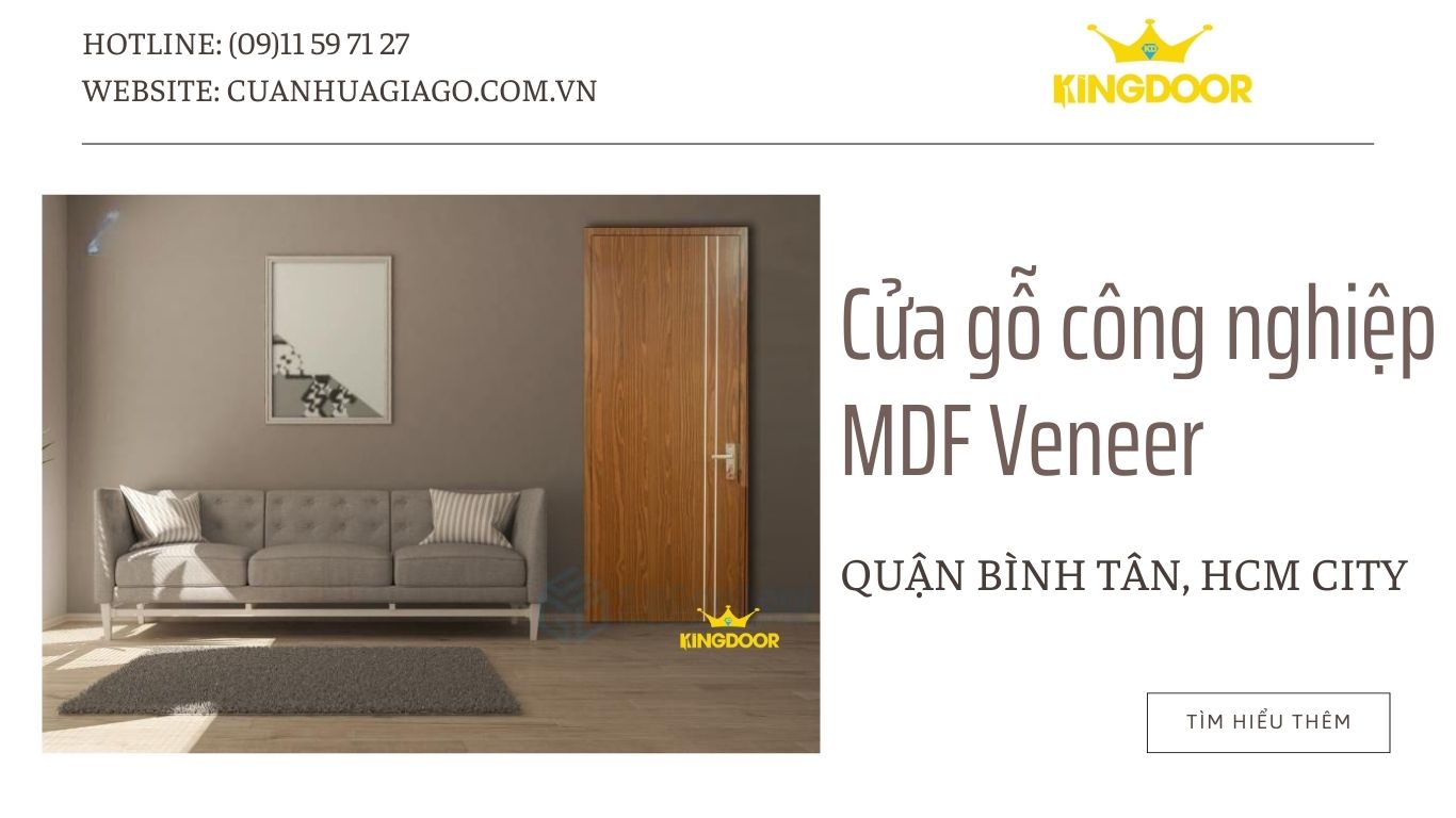 Giá cửa gỗ công nghiệp MDF Veneer tại Quận Bình Tân