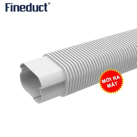 Trunking Nhựa Fineduct Ống Mềm Màu Ngà Màu Trắng FB - 80LW/ FA - 100W [Hộp che ống đồng máy lạnh / Air Conditioner Line Set cover]