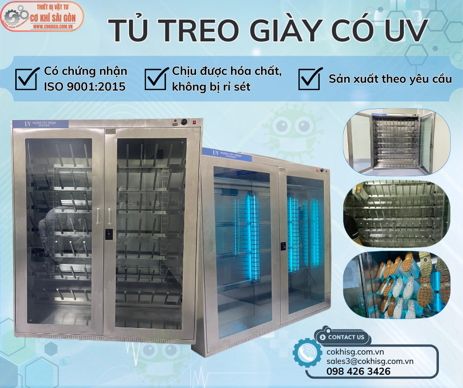 Tủ treo giày có đèn UV