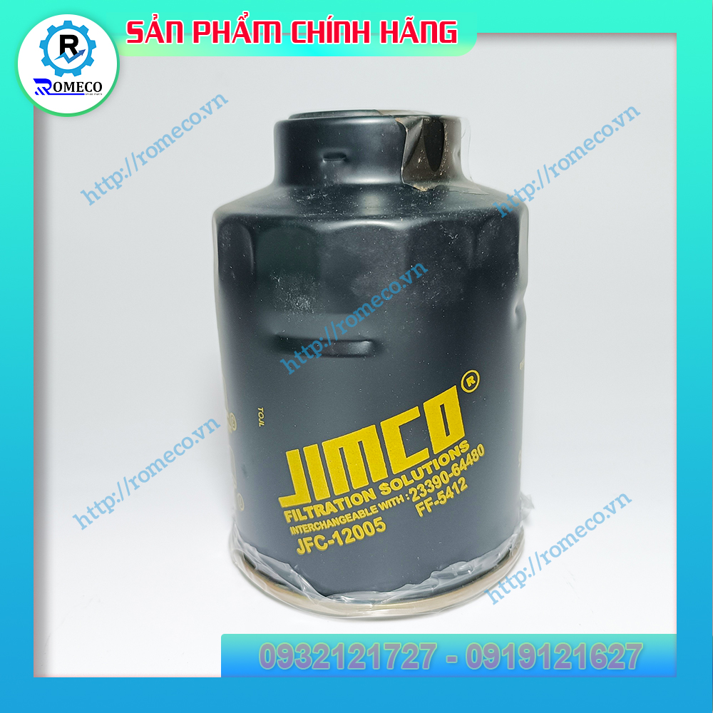 Lọc jimco JFC12005, FC1707, Lọc nhiên liệu Toyota Hilux, Landcruiser, Hino kkxzu401m, S05C, 23390-64480,P505952, FF5412