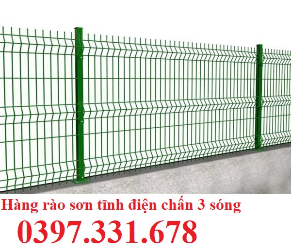 Hàng rào lưới thép phi 4 ô 50x100mm mạ kẽm sơn tĩnh điện