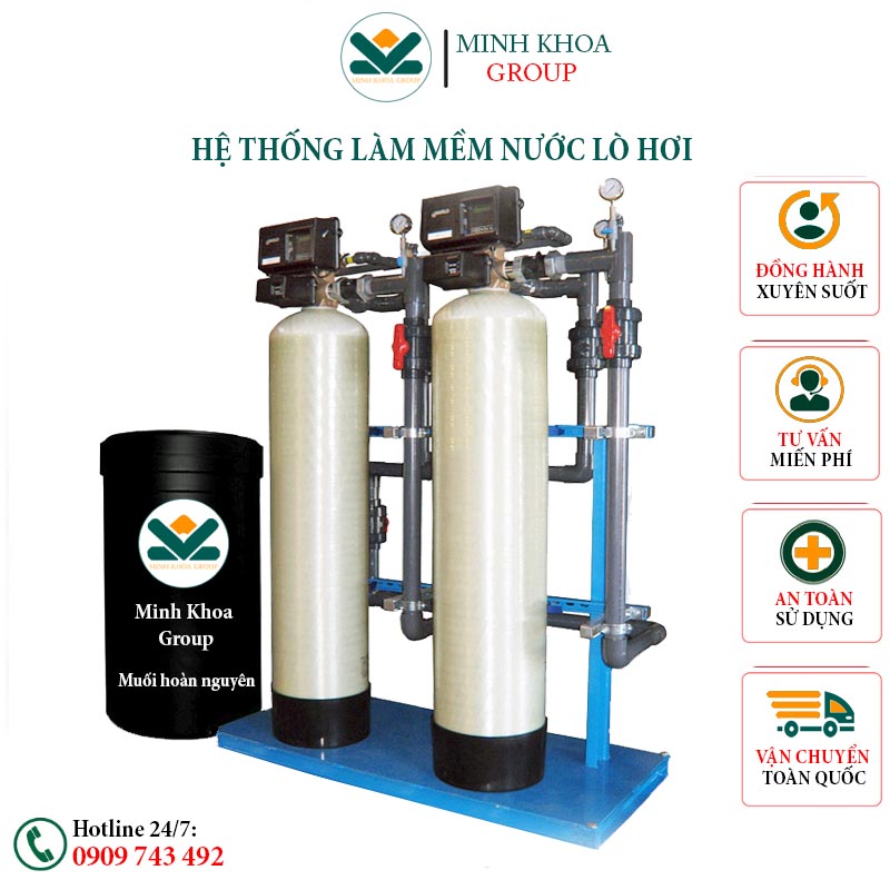 Thiết bị lọc làm mềm nước Lò hơi Tại Minh Khoa Group