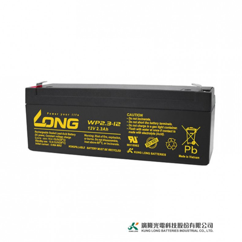 Ắc Quy Kín Khí (VRLA AGM) LONG 12V-2.3Ah (20HR), WP2.3-12, F1