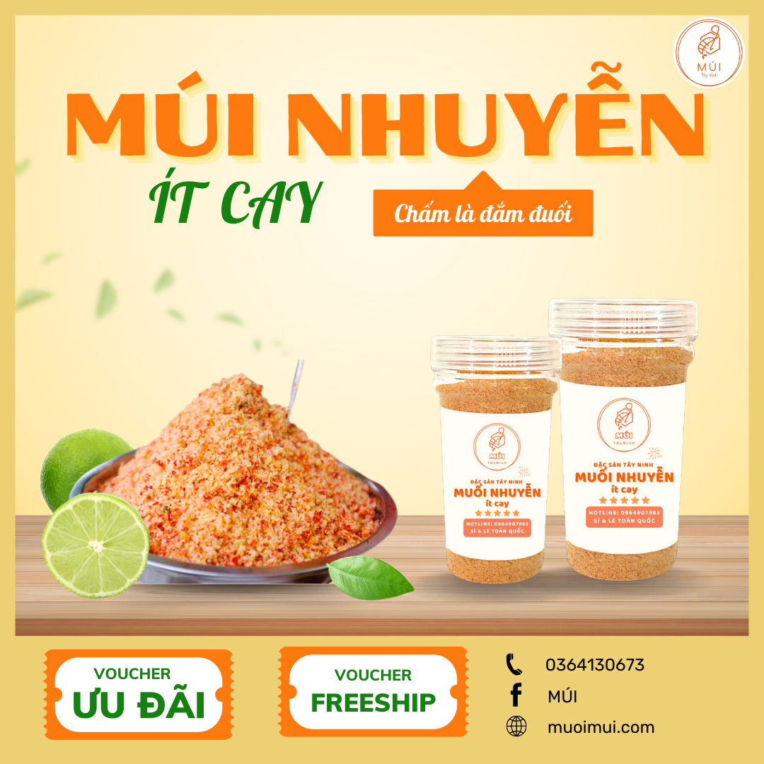 Muối nhuyễn ít cay Tây Ninh