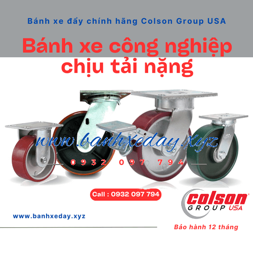 Bánh xe đẩy công nghiệp chịu lực Colson Caster Mỹ