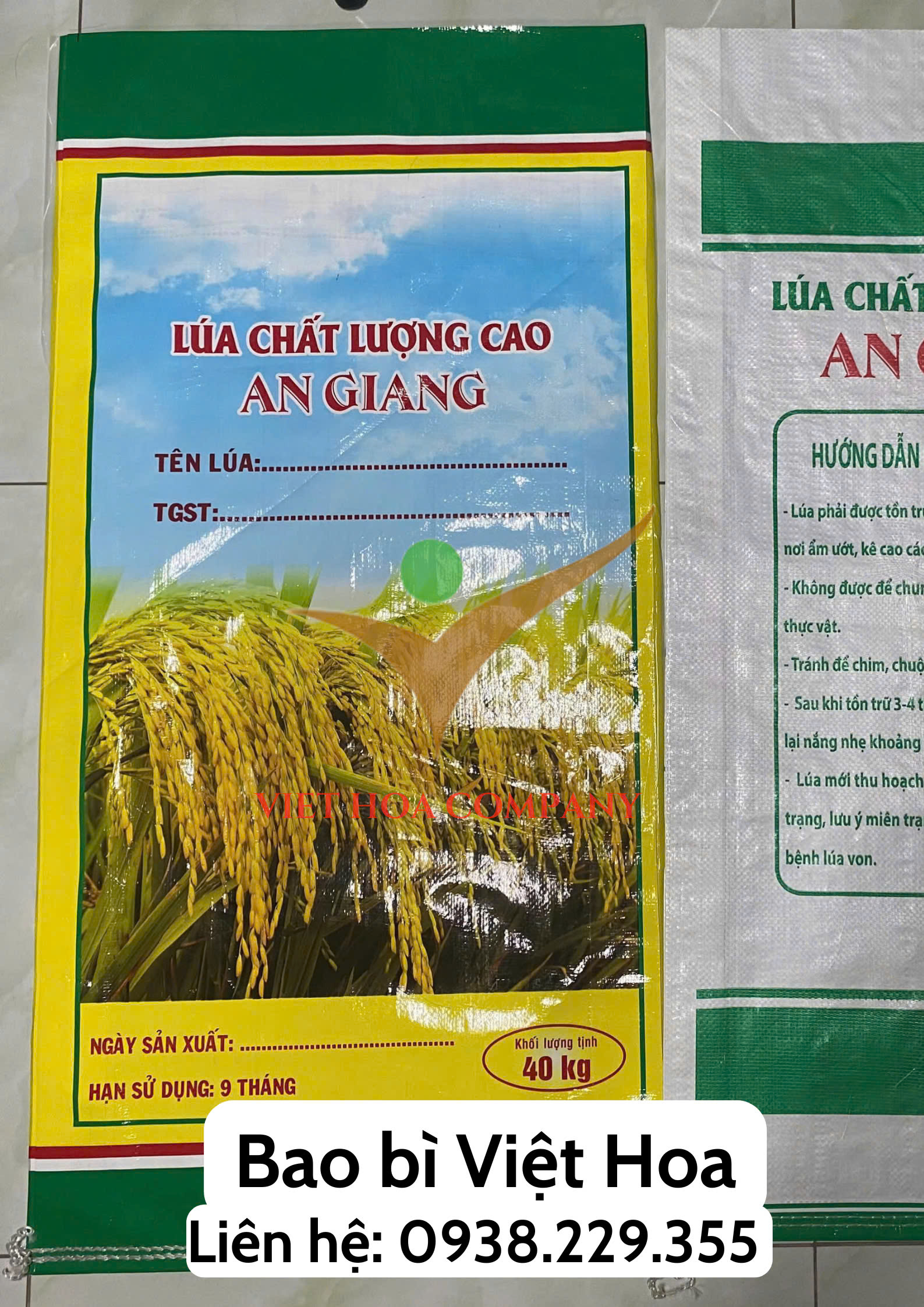 Bao bì đựng lúa 40kg - Bao lúa giống cho mùa bội thu