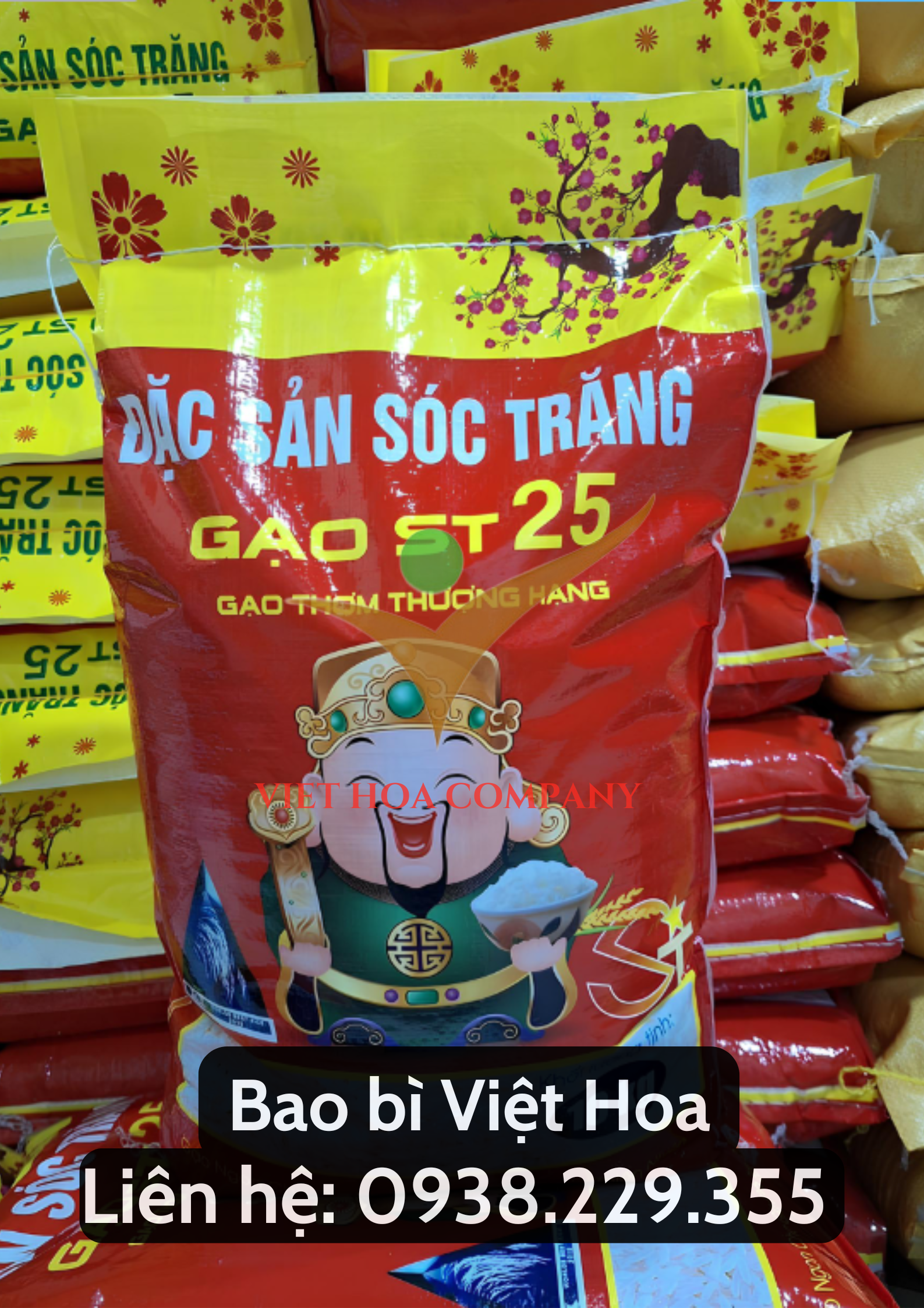 Bao đựng gạo PP dệt 5kg, 10kg - Nhận thiết kế theo yêu cầu