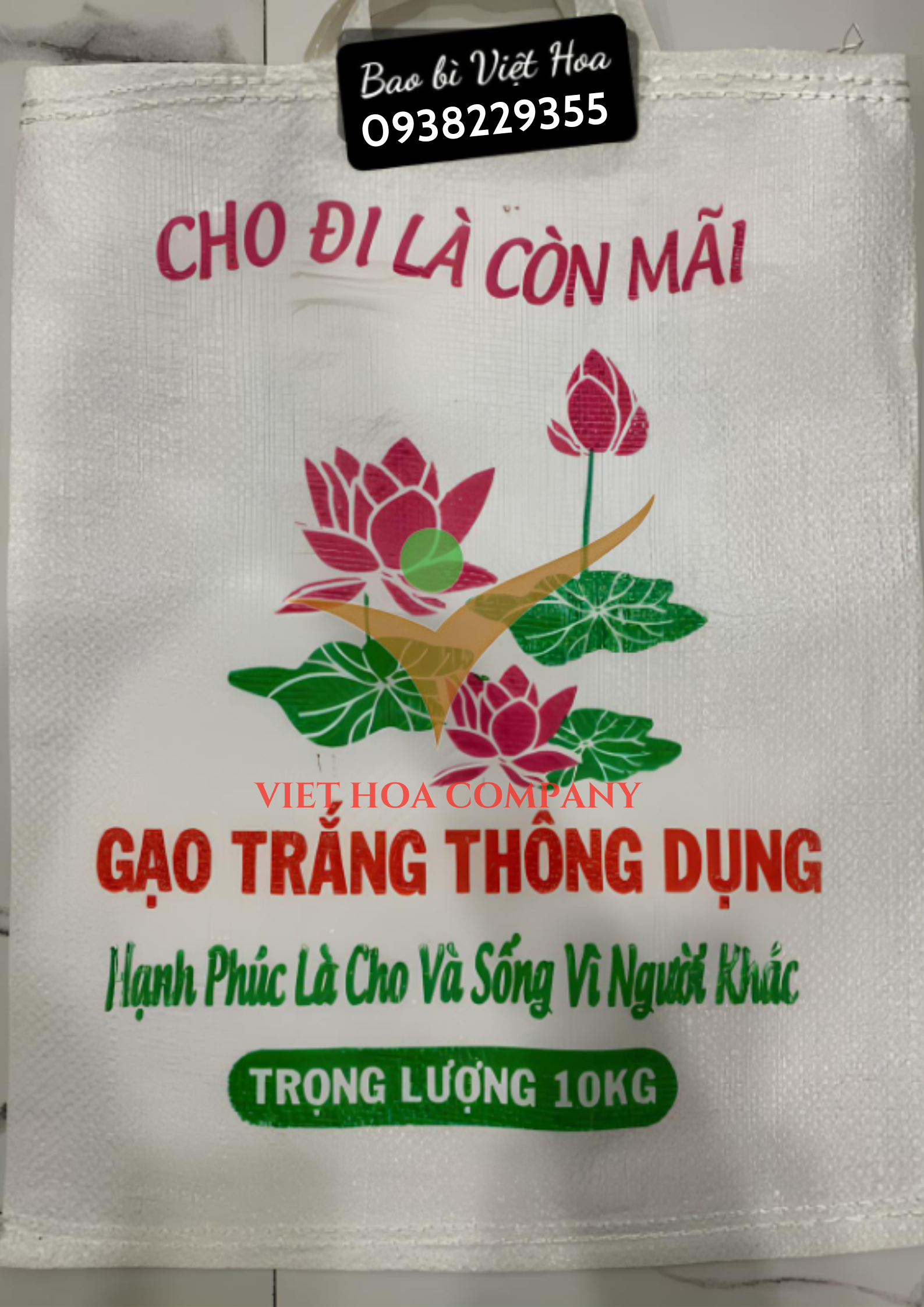 Bao gạo PP dệt từ thiện giá sỉ - Gạo từ thiện cho đi còn mãi