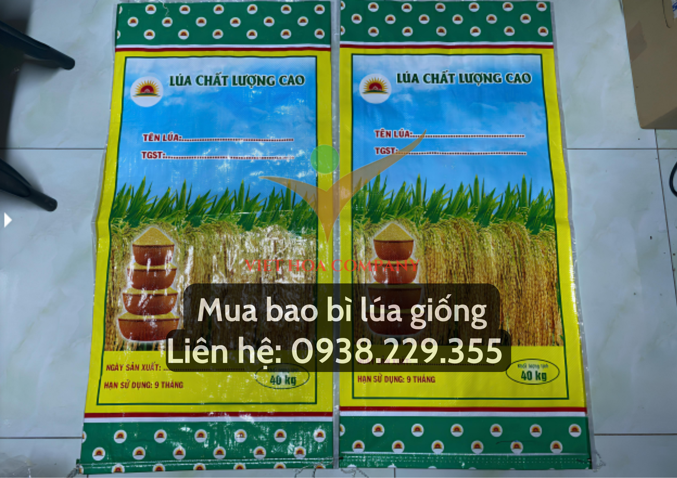 Bao Lúa Giống 40kg - Bao lúa giống bội thu, giá sỉ