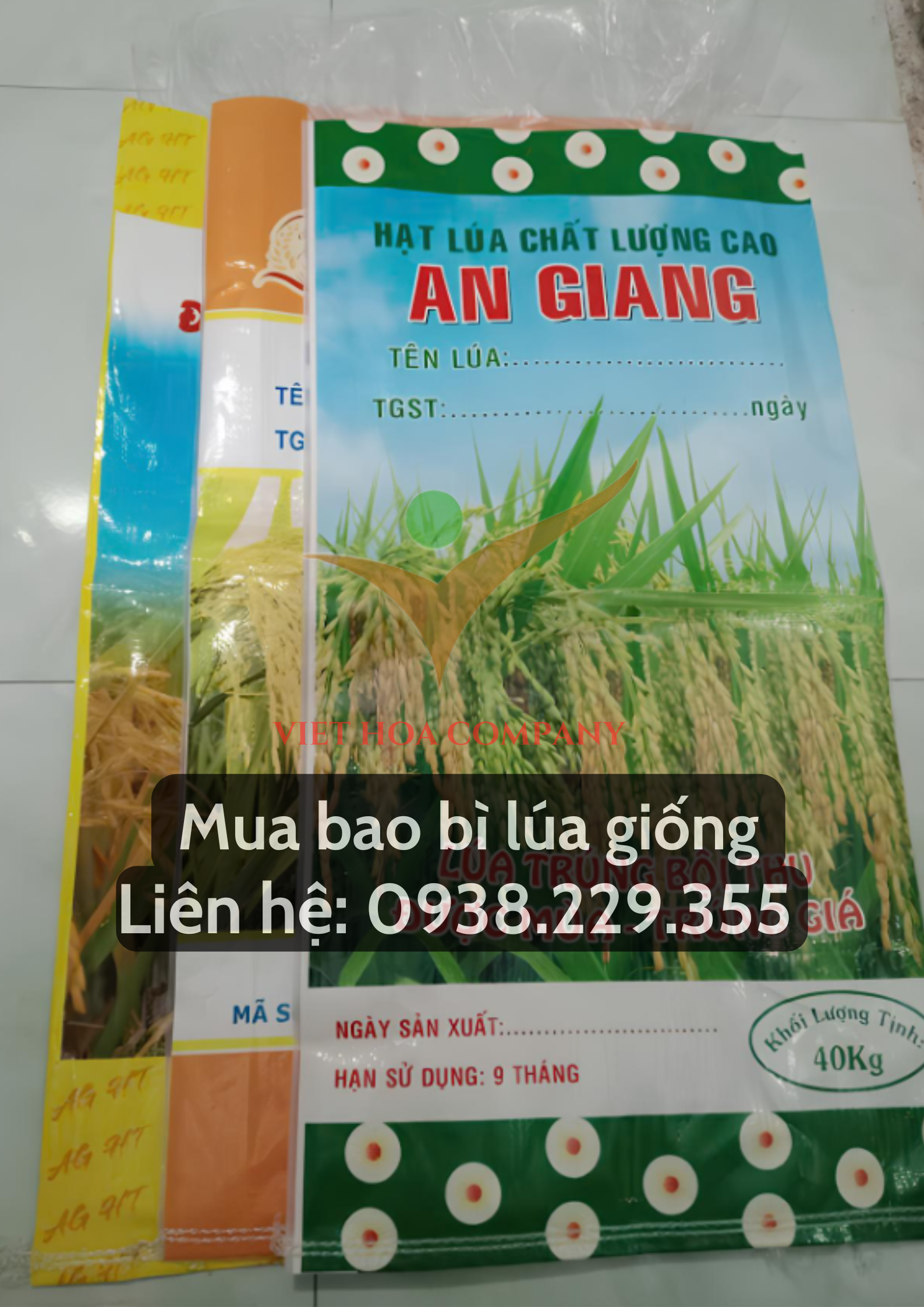 Bao lúa giống 40kg - Bao lúa chống ẩm, giá sỉ, in tên lúa theo yêu cầu