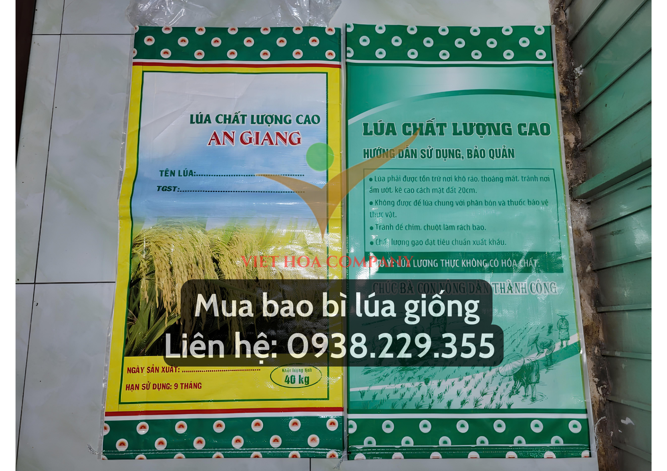 Bao lúa giống giá sỉ - Bao lúa giống An Giang, lúa cấp xác nhận 1