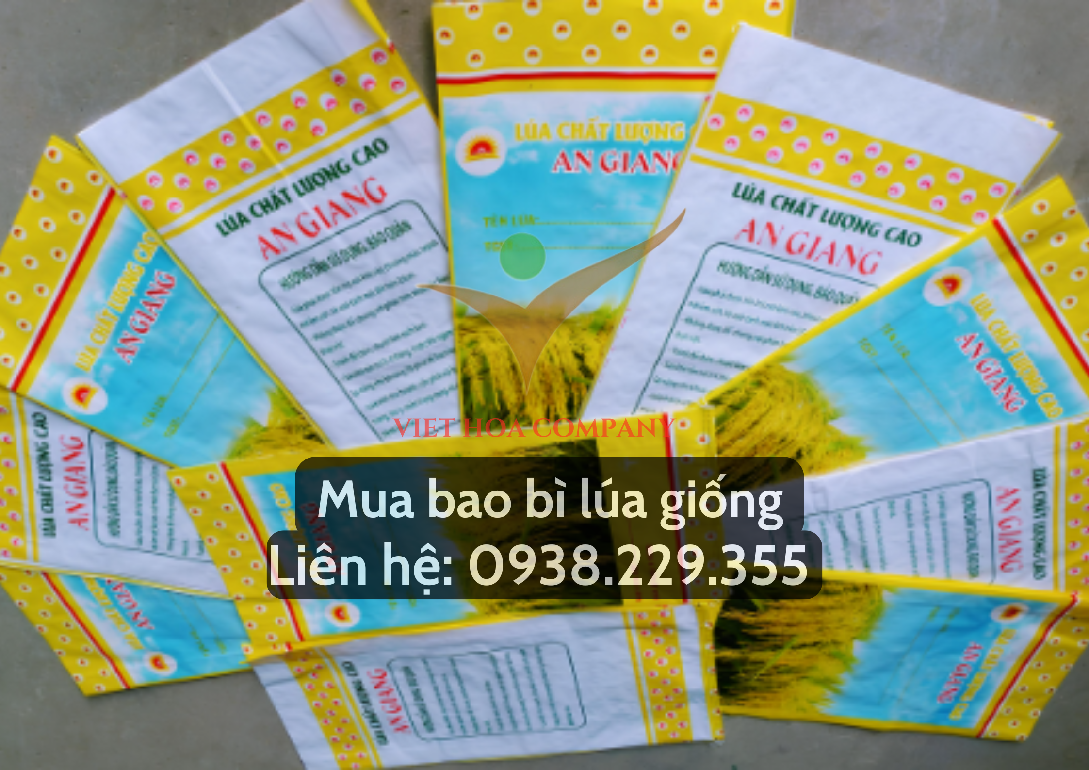 Bao lúa giống OM chất lượng - Bao lúa giống 40kg giá sỉ, miễn phí thiết kế