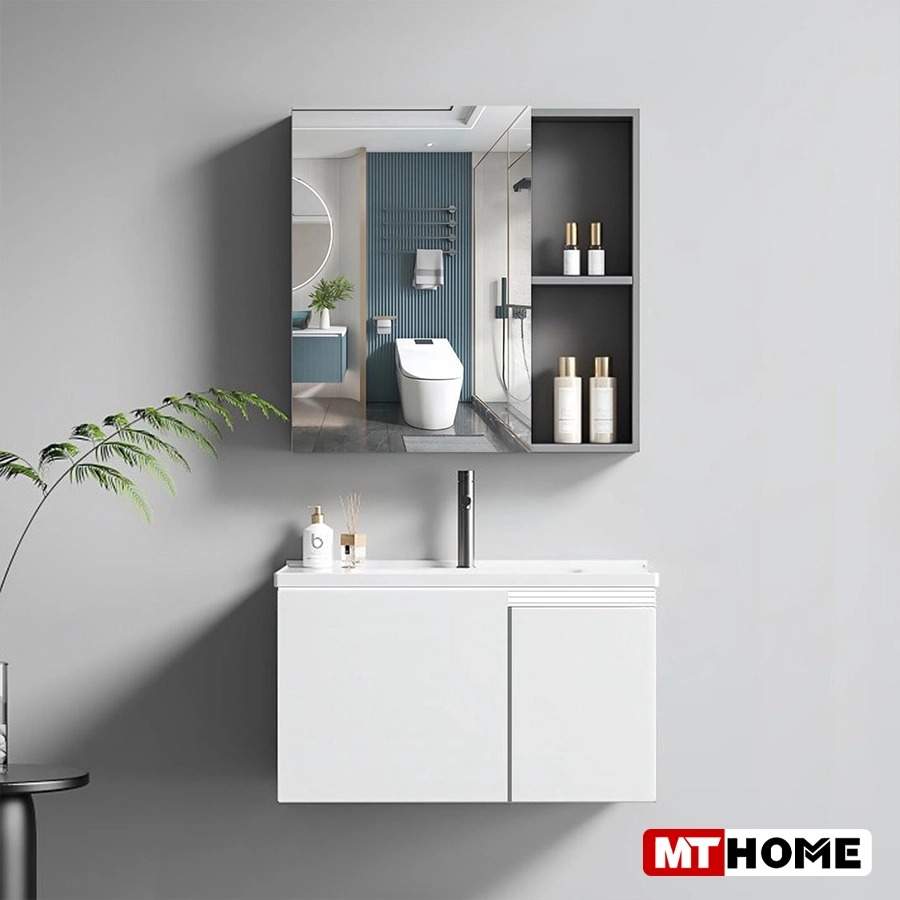 Tủ Lavabo Nhà Tắm Nhôm Tổ Ong Màu Trắng