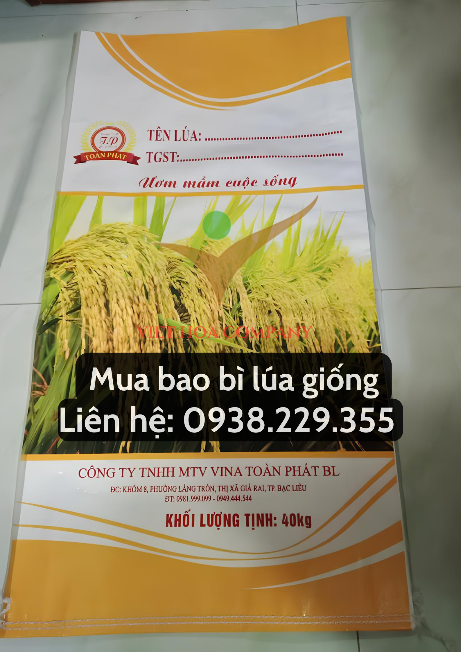 Bao bì lúa giống giá sỉ - Bao lúa giống loại 40kg