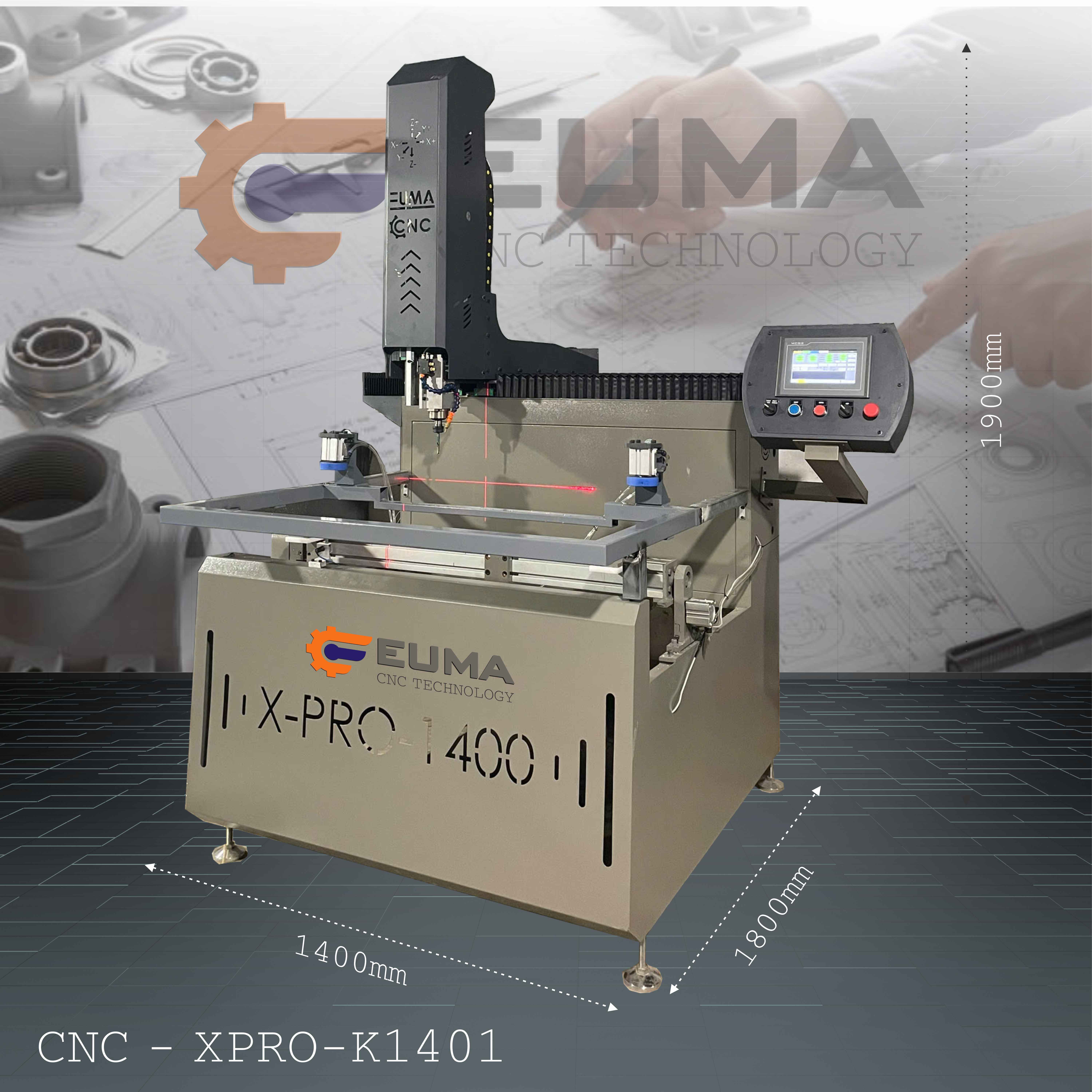 Máy Phay Khóa CNC 1 Đầu Xpro-K1401