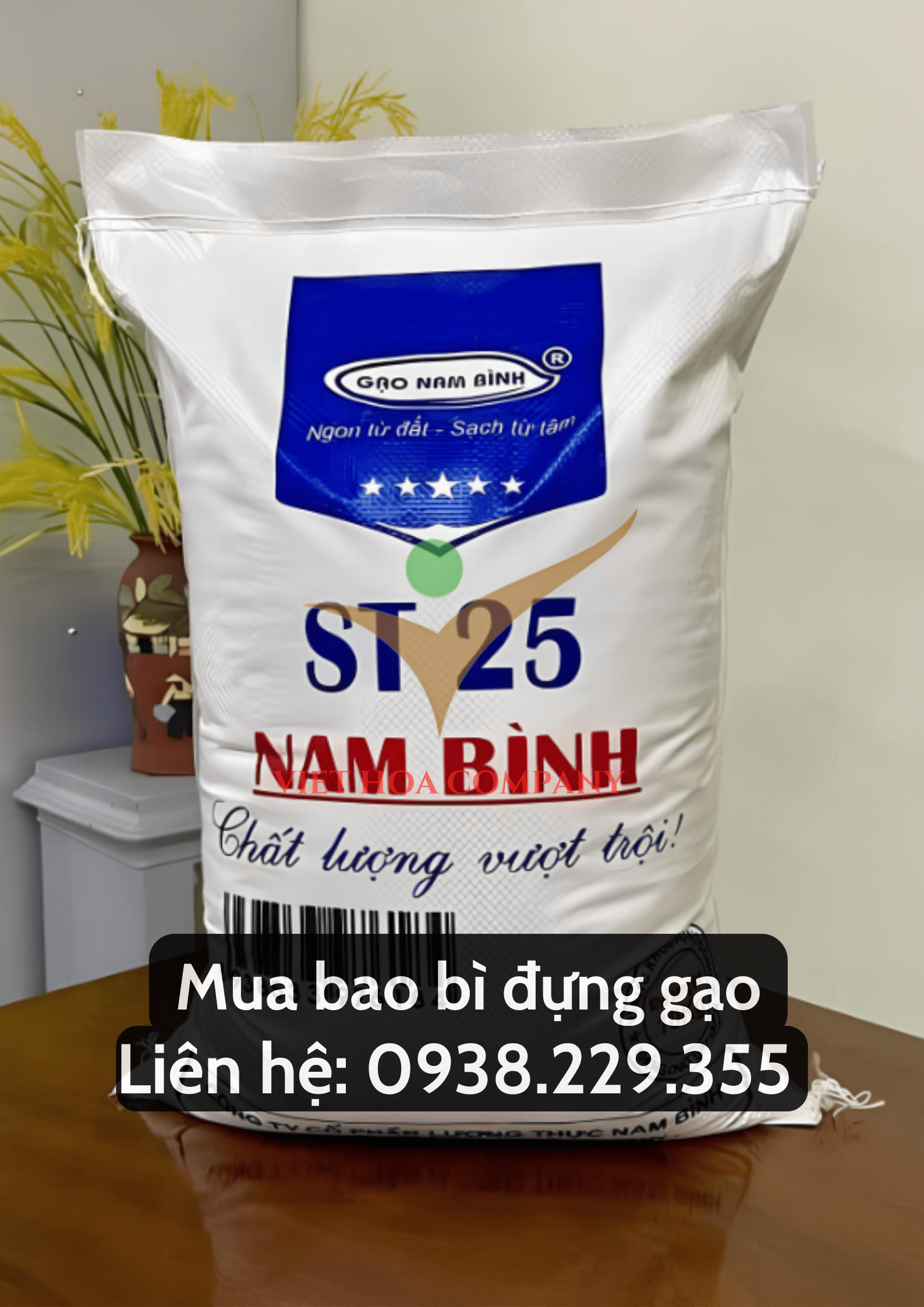 Giá bao đựng gạo loại 5kg, 10kg, 25kg - bao bì đựng gạo giá sỉ