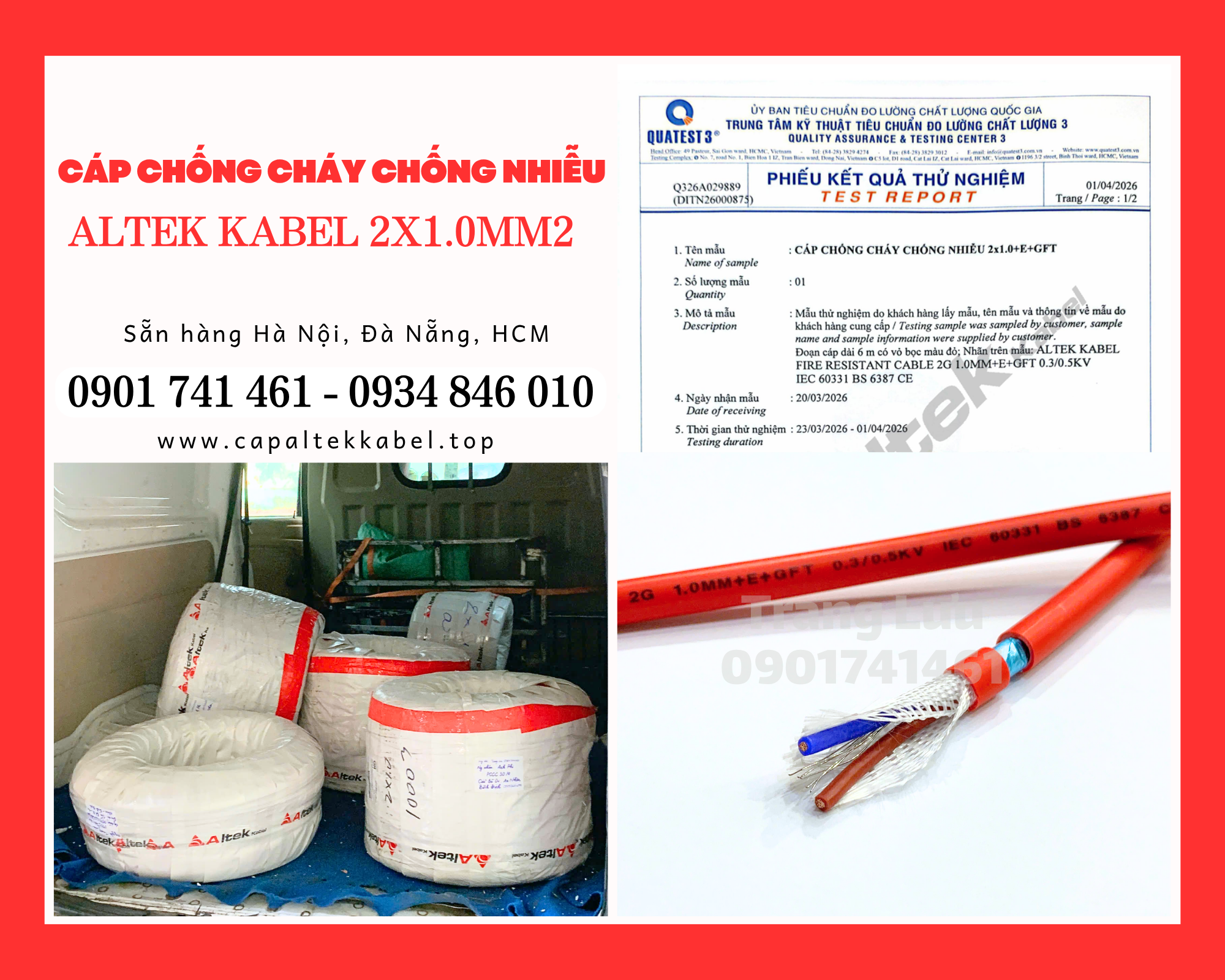 Cáp báo cháy chống cháy chống nhiễu 2x1.0 Altek Kabel giá tốt - sẵn hàng Hà Nội, Đà Nẵng, Sài Gòn